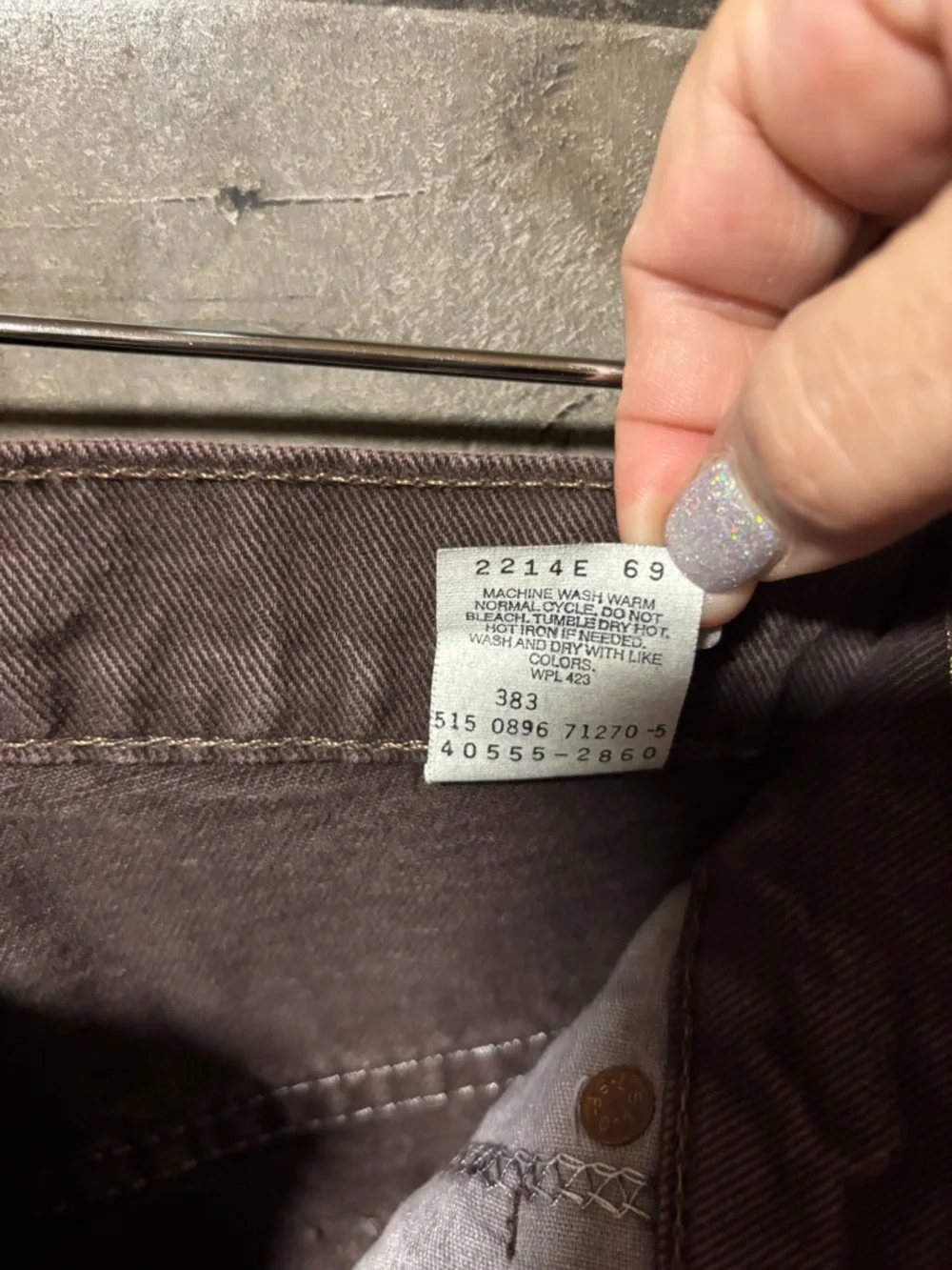 Vintage 90s Levi's Men's 555 Relaxed Fit Straight Leg Dark Brown Jeans 38x32